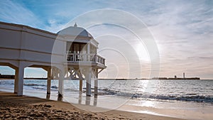 Health Resort Balneario de la Playa de La Caleta beach in Cadiz, Andalusia, Spain photo