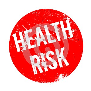 Health Risk rubber stamp