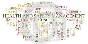 Health And Safety Management word cloud.