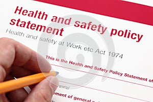 Health and safety policy statement.