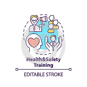 Health and safety training concept icon