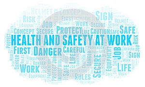 Health And Safety At Work word cloud.