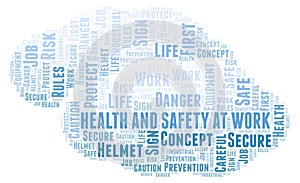 Health And Safety At Work word cloud.