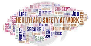 Health And Safety At Work word cloud.