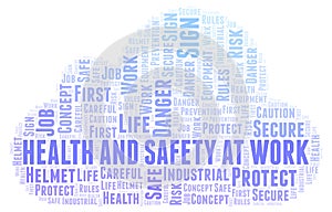 Health And Safety At Work word cloud.