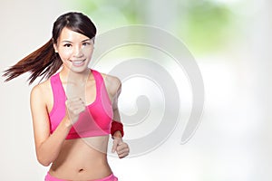 Health sport girl running