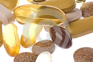 Health Supplements Macro Isolated