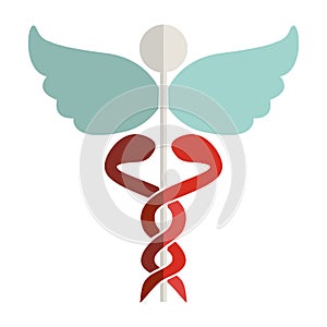 Health symbol with Serpents entwined