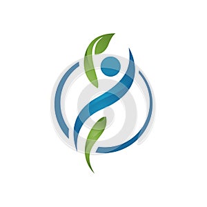 health teraphy medicine holistic logo design vector illustrations photo