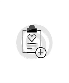 Health test icon,clipboard with test report icon.