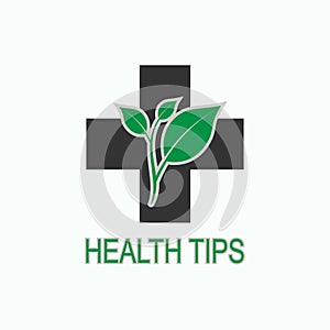 Health Tips Illustration. Medical Infographic Symbol - Vector.