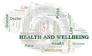 Health And Wellbeing word cloud