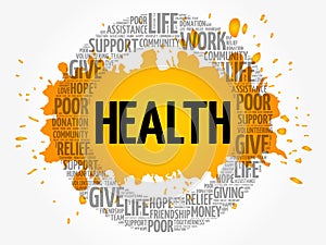 HEALTH word cloud collage