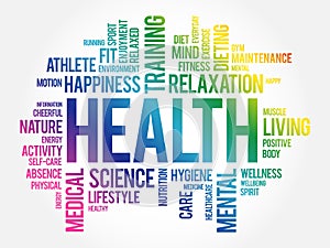 HEALTH word cloud collage