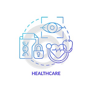 Healthcare blue gradient concept icon