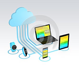 Healthcare cloud computing technology concept