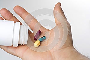 Healthcare, colours pharmacy pills and capsules
