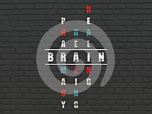 Healthcare concept: Brain in Crossword Puzzle