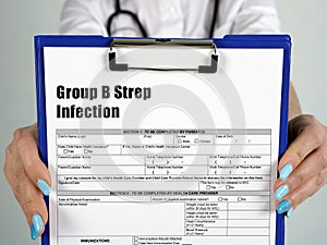 Healthcare concept about Group B Strep Infection with sign on the page