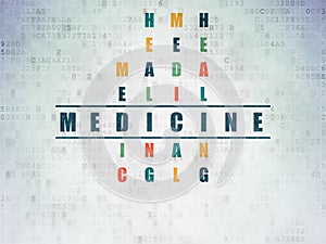 Healthcare concept: Medicine in Crossword Puzzle