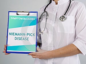 Healthcare concept about NIEMANN-PICK DISEASE with phrase on the sheet photo