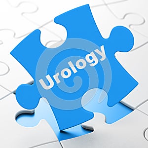 Healthcare concept: Urology on puzzle background