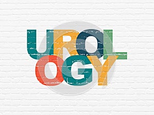 Healthcare concept: Urology on wall background
