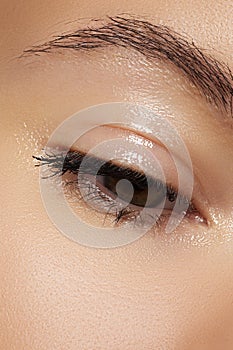 Healthcare and cosmetics. Close-up of woman's eye