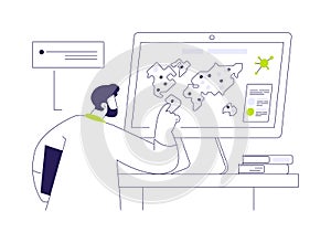 Healthcare data visualization abstract concept vector illustration.