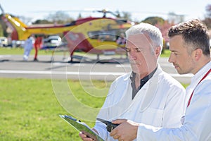 Healthcare emergency team planning rescue