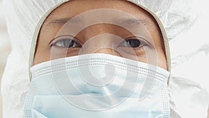 Healthcare employee in infectious disease PPE