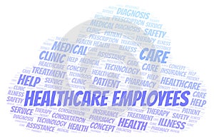 Healthcare Employees word cloud.