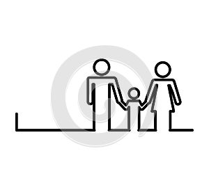 Healthcare family silhouette icon