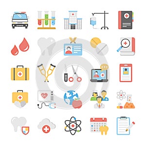 Healthcare Flat Vectors Set