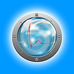 Healthcare glossy button