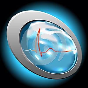 Healthcare glossy button