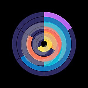 Healthcare insurance expenditures infographic chart design element