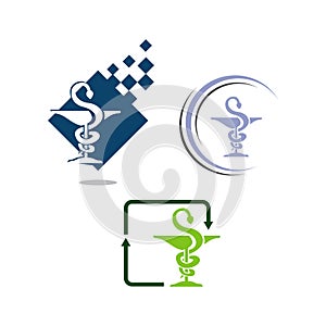 Healthcare medical ambulance hospital Pharmacy logo vector symbol icon template illustration
