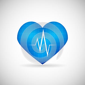 Healthcare and Medical Care Symbol Heart Beat Rate