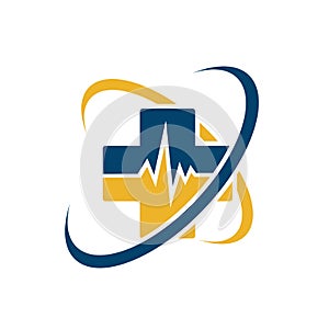 Healthcare medical logo vector icon for Ambulance Hospital Pharmacy symbol