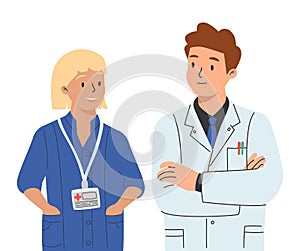 Healthcare medicine and doctors concept. Group of young smiling doctors with stethoscope and nurse.