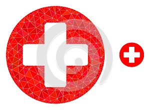 Healthcare Polygonal Lowpoly Flat Icon