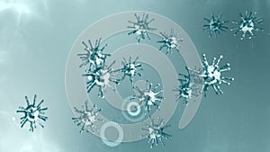 Healthcare protection shield. Medical immune system concept. Bacteria and virus defense. Resistance antimicrobial. Loop animation.