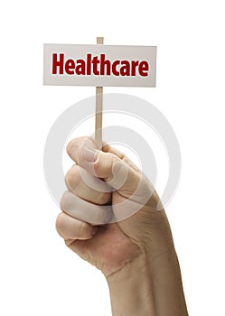 Healthcare Sign In Fist On White