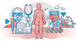Healthcare simulation as modern and innovative diagnosis outline concept