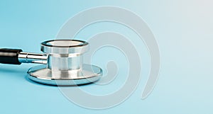 A Healthcare Stethoscope Blue Background Medical