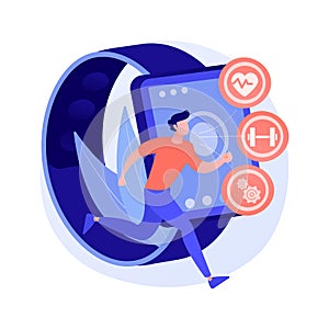 Healthcare trackers wearables and sensors abstract concept vector illustration