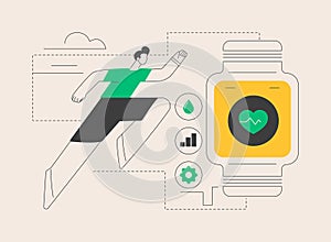 Healthcare trackers wearables and sensors abstract concept vector illustration.