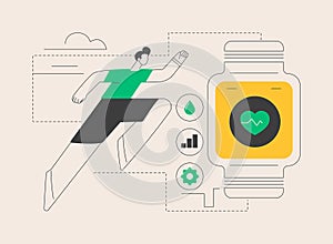 Healthcare trackers wearables and sensors abstract concept vector illustration. photo