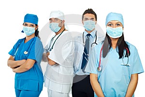 Healthcare workers with protective mask